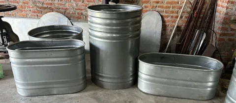 מיכל שתילה רטרו עגול ענק במיוחד לעצים: תמונה 3