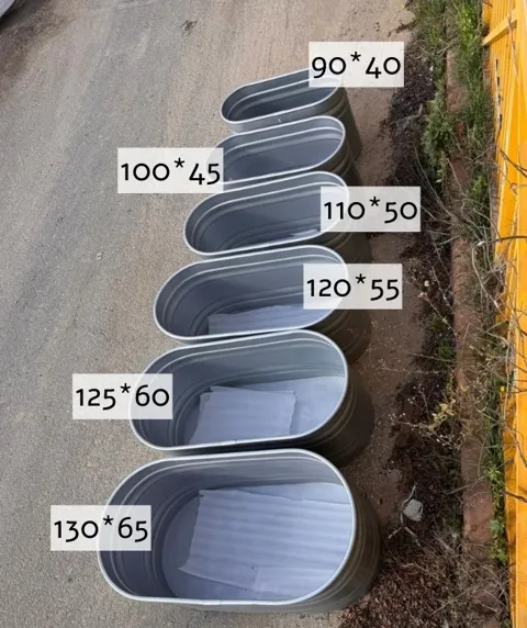בריכת מתכת אורבן רטרו אובלי לצמחי נוי ודגים: תמונה 5