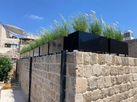 מיכלי ברזל מגולוון שחור מט 9