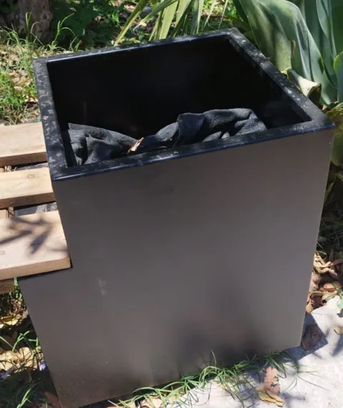 אדנית קורטן / ברזל מגולוון מרובעות ליצירת ספסל גינה גובה 70: תמונה 3