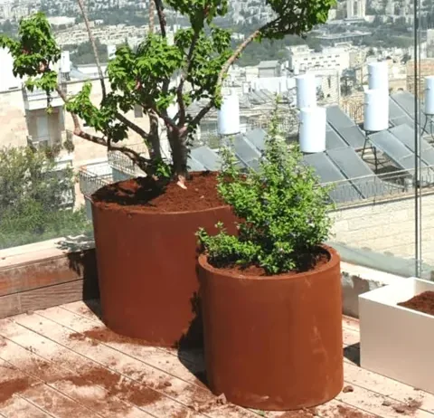 מיכל שתילה קורטן עגול גבוה: תמונה 3