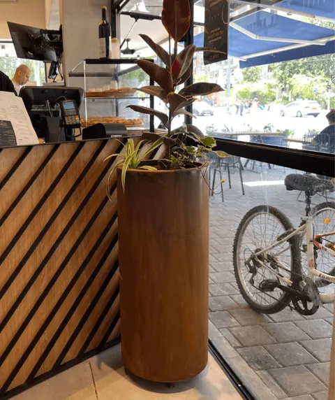 מיכל שתילה ברזל עגול גבוה: תמונה 4